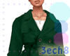 Green trench coat - F