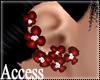 A. Red Flowers Earrings