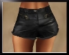 ~T~Black Leather Shorts