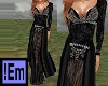 !Em Black Goth Gown&Gems