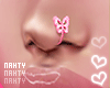 butterfly pink nose ring