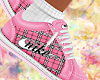 Kid Pink Plaid Sneakers