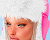 Winter hat fur pink