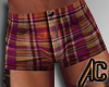 (A) Plaid Shorties Red