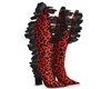 Isadora Boots Red Print