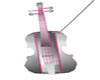 Silver and Pink Violin