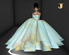 *J* Blue+Gold Dress