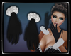 Fur Gloves Black