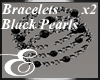 BLACK PL BRACELETS x2,LR