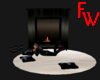 fw fireplace&rug w/poses