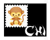 *Chi* Monkey stamp