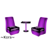 ~KDB~Purple skull chairs