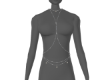 Silver body chain star