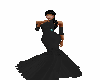 (goto) black flower gown