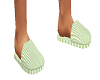Green Striped Slippers