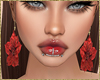 Poinsettia earrings