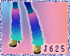 (J) rainbow legwarmers
