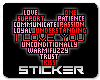 Text Heart Sticker