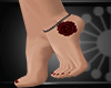 chain and feet rose red