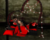 heart bed with poses