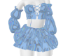 blue holo skirt set