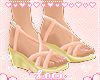 ❥ peach sandals