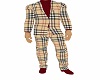 Tan and Red Plaid Suit
