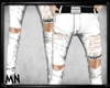 .M. White Punk Jeans