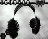 Black Fur Headphones