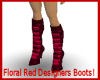 Floral Red Stiletto Boot