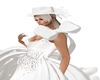 white shoulder bow