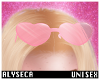 A! Heart glasses pink