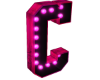 C HOLO PINK LETTER SIGN