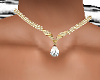Gold w Diamond Necklace
