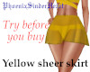 Yellow sheer skirt
