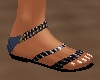 !LQT! Blue/Black Sandals