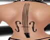 Violin back tattoo