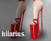 H | Red Latex Heels