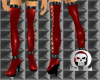 PVC BuckleBoots Red