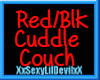 (K) Red/Blk Cuddle Chair