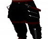 Strap Pants-BLK-RED