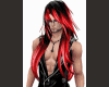 Long red black hair