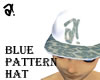 a!| Blue Pattern Hat