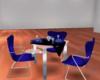 blue couple dining table