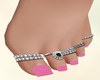 Pink Feet Rings