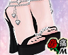 蝶 Heart Black Heels