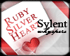 Sylent Ruby Silver Heart