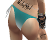 teal white bikini bottom