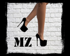 MZ Lace Heels B&W