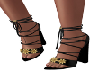 Sana Black /Gold Sandals